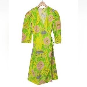 RHODE Resort Neon Botanical Print Maxi Dress Sz Large